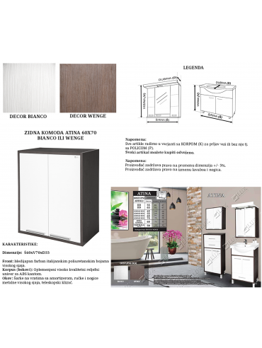 Zidna Komoda Atina 60x70 Zidna Komoda Atina 60x70